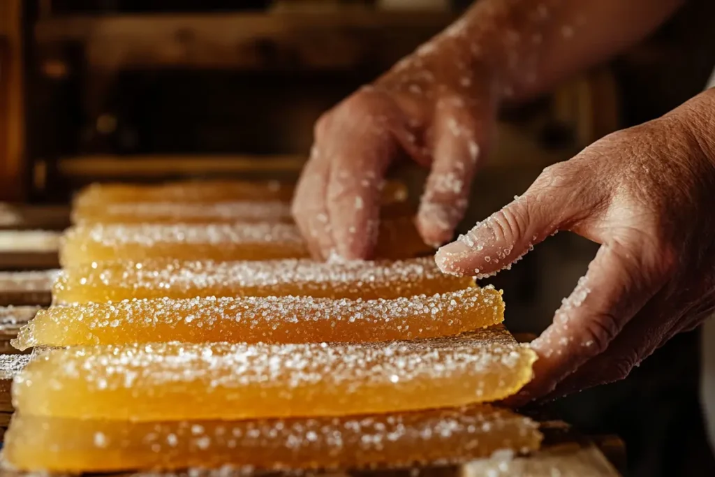 Traditional bottarga curing process with salted mullet roe.